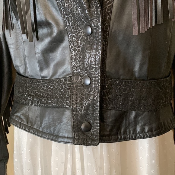 Global Identity black leather jacket size M - Picture 4 of 10